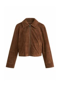 Next REGULAR FIT - Kožnata jakna - brown