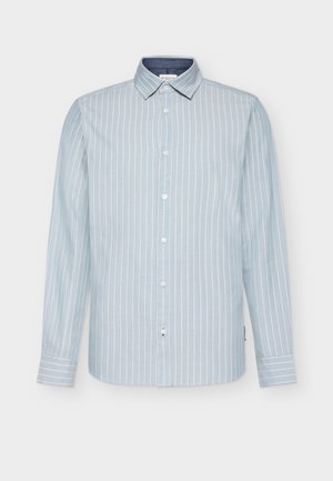 TOM TAILOR, SOFT HERRRINGBONE SHIRT - Pluus - light blue fine stripe