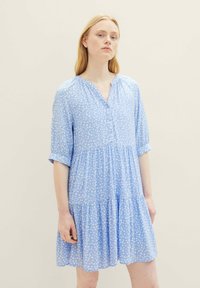 TOM TAILOR DENIM Freizeitkleid - light blue flower print