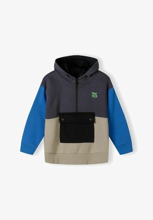 COLOUR BLOCK - Hanorac - dark grey beige teal