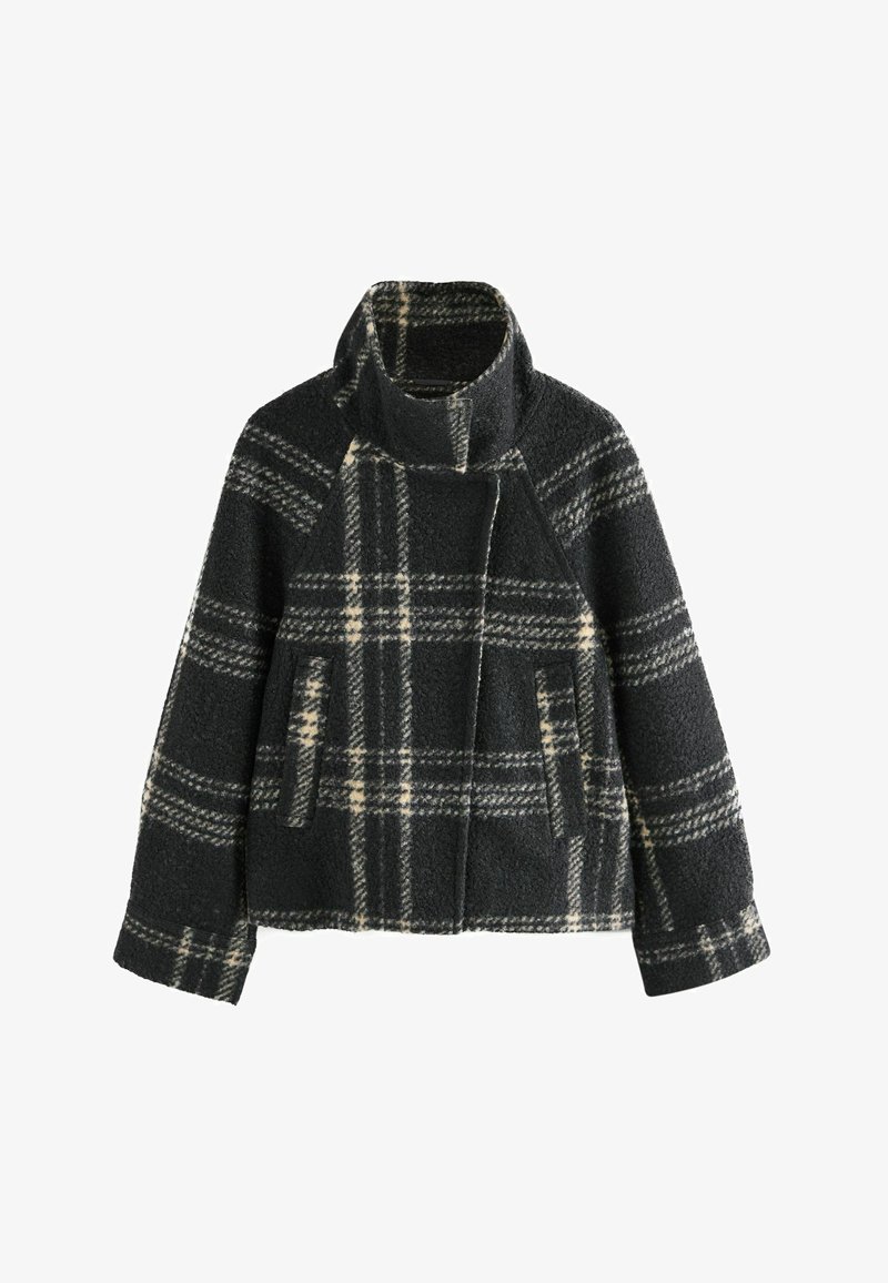 Next FUNNEL NECK - Tunn jacka - black check/svart - Zalando.se