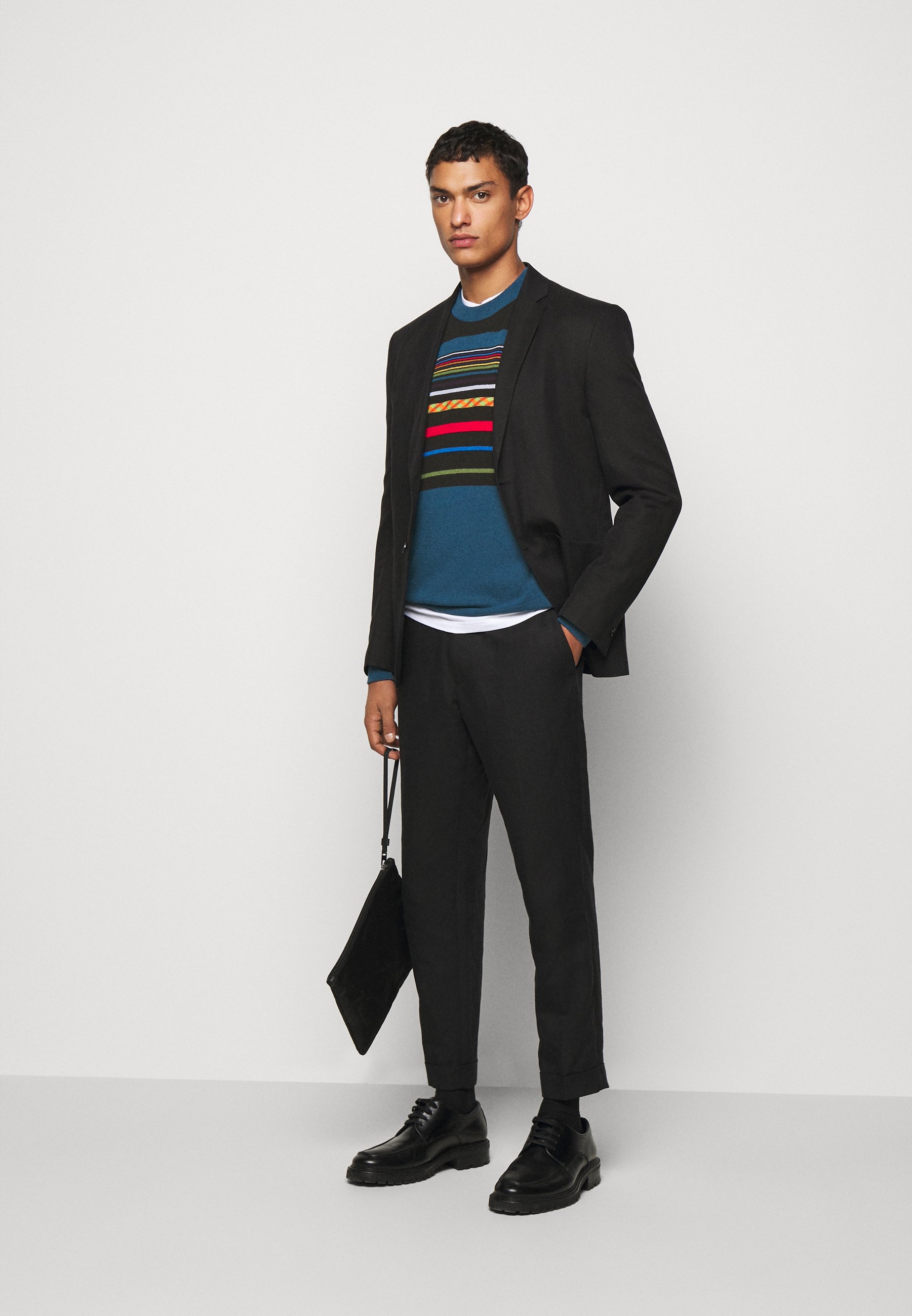 PS Paul Smith MENS PULLOVER CREW NECK Trui blackZwart PS Paul Smith MENS PULLOVER CREW NECK Trui bluemulti