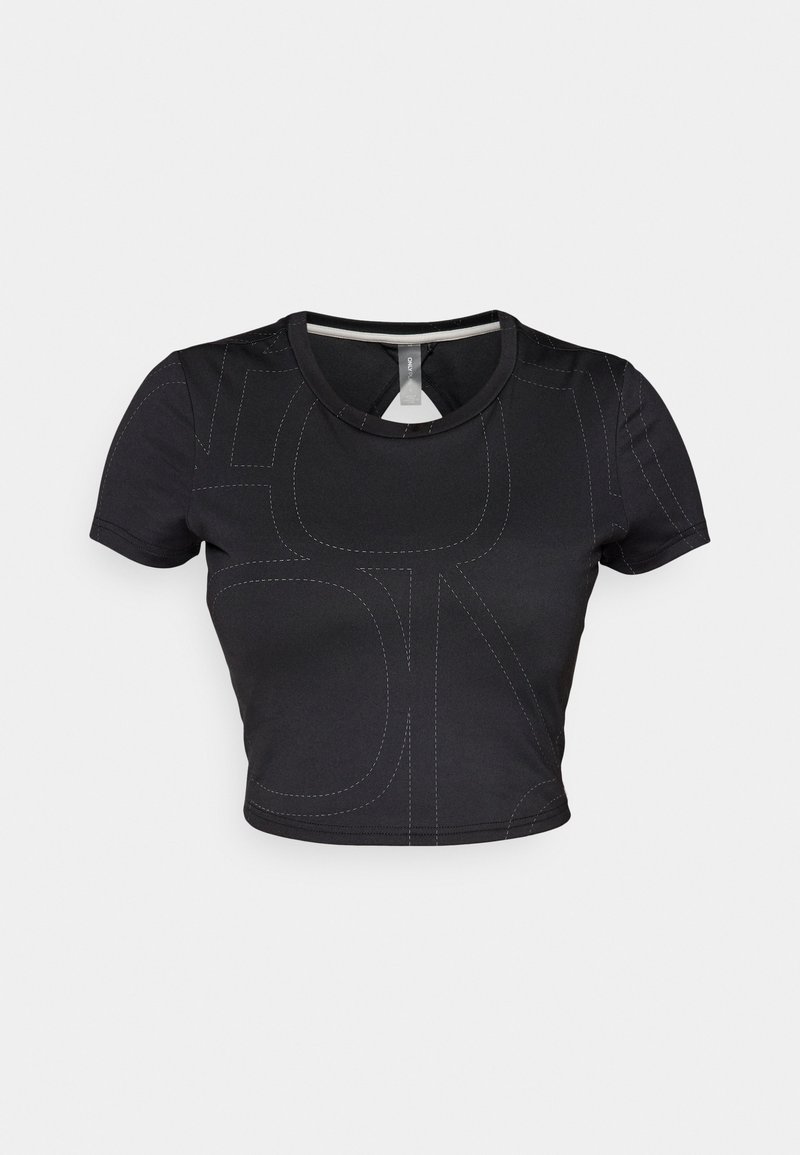 Only Play T-shirt print zwart