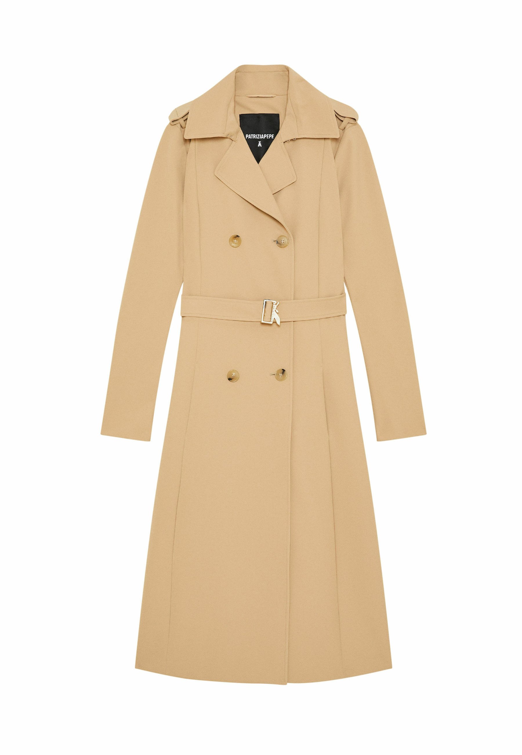 トレンチコート PATRIZIA PEPE TRENCH WITH BUCKLE Trench coat with buckle made of bielastic nylon | Black