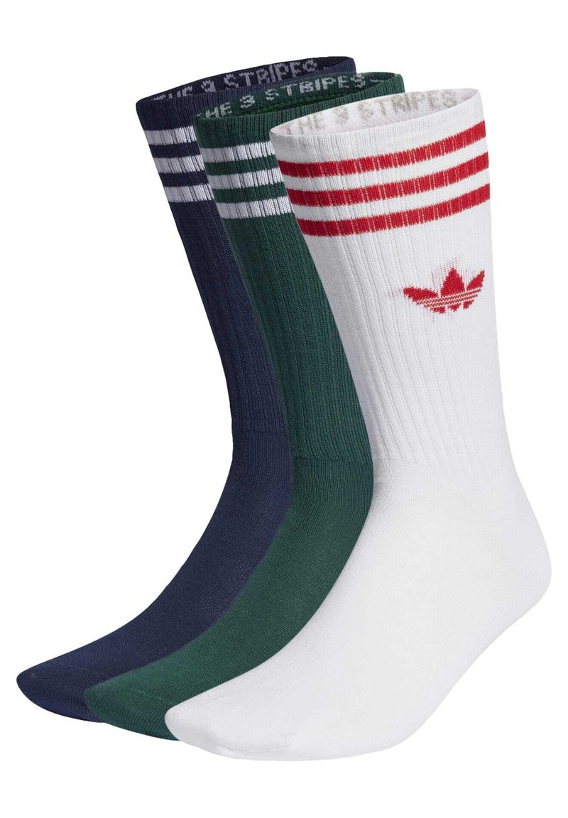 adidas Originals - HIGH CREW SOCK UNISEX 3 PACK - Nogavice - night indigo/white/collegiate green, Povečajte