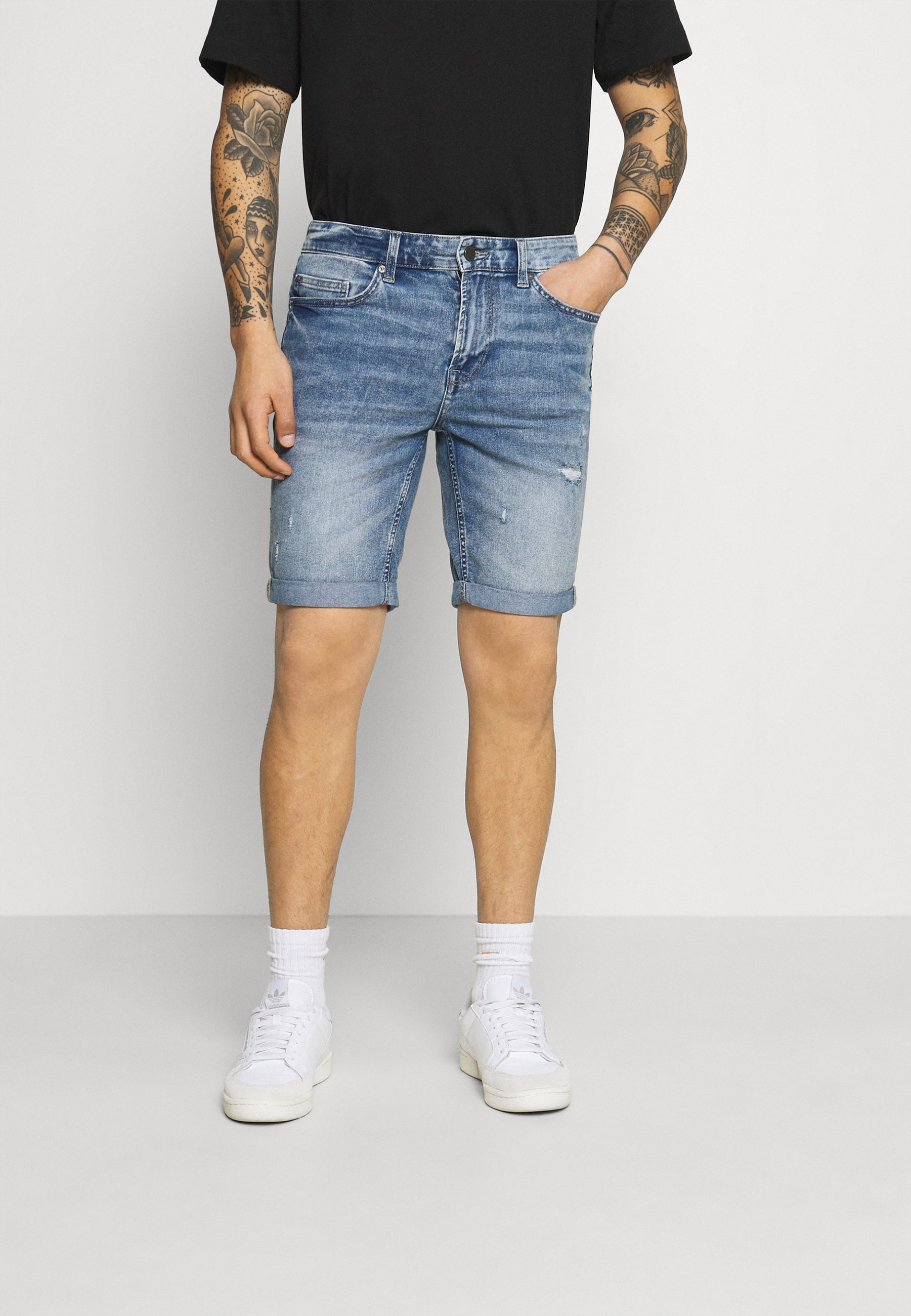 Korte broek heren jeans short met stretch | Blauw denim | Flexibel