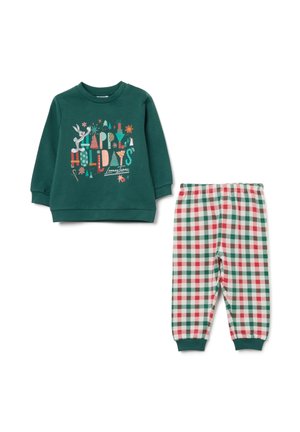 SET WITH REGULAR FIT - Conjunto de pijama - verde rosso