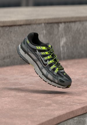Nike Sportswear, P 6000 UNISEX - Sneakers - dark smoke grey/black/light smoke grey/volt/smoke grey