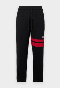 LOGO REGULAR SWEATPANTS - Tepláky - black/red/white