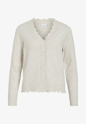VILA VINIKOLINA V-NECK L/S - Kardigan - beige
