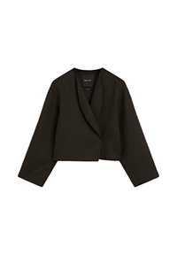WITH ROUNDED LAPELS - Blazer - mottled dark brown