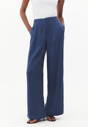 OXXO, OXXO PLEATED ULTRA HIGH WAIST WIDE LEG PANTS - Broek - ensign blue
