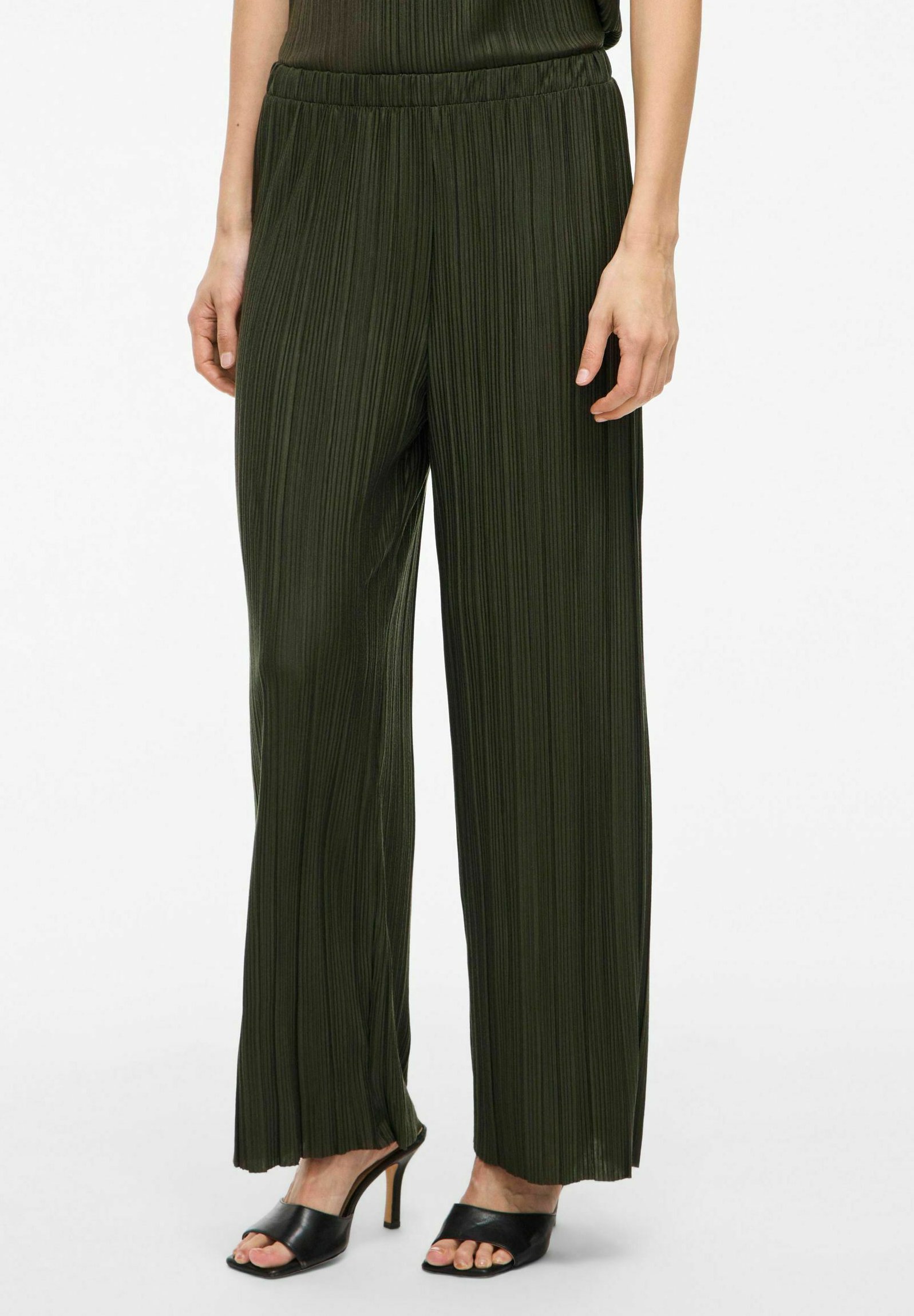 VILA VIPLISA HW LOOSE PANTS - NOOS - Broek - deep depths/kaki