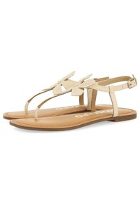 Gioseppo FUCSIA  ADORNO DE FLOR VELCAN VELCAN - Sandalias de dedo - off white