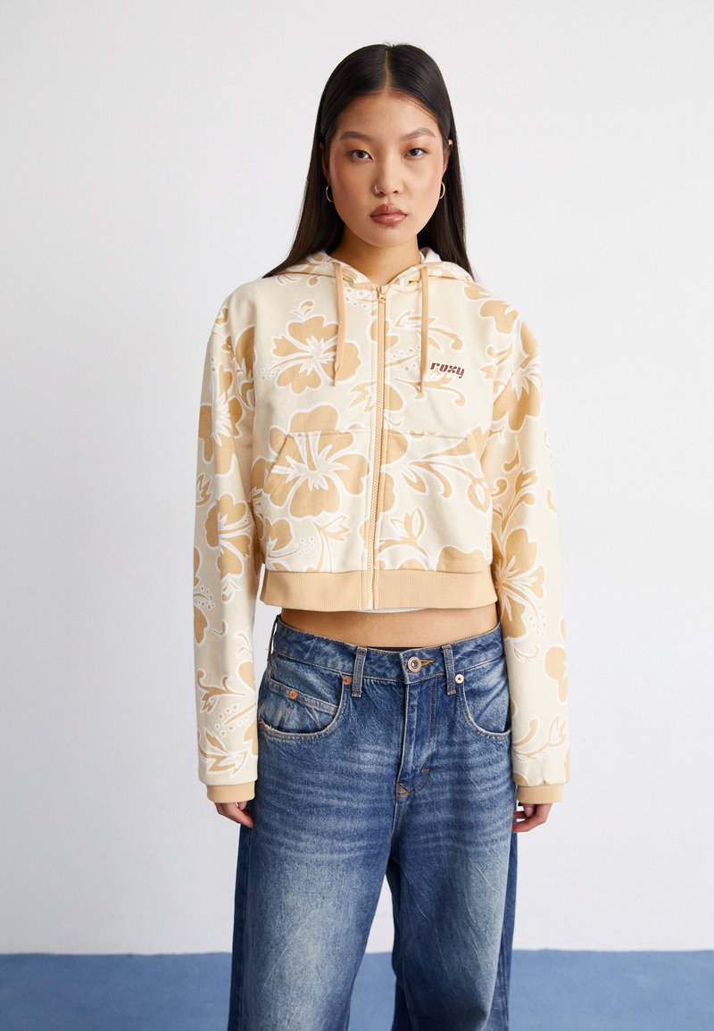 Roxy KELIA ZIPPED - Sweat zippé - toasted almond lolli