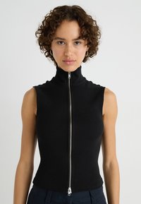 Weekday HIGH NECK ZIP VEST - Bodywarmer - black