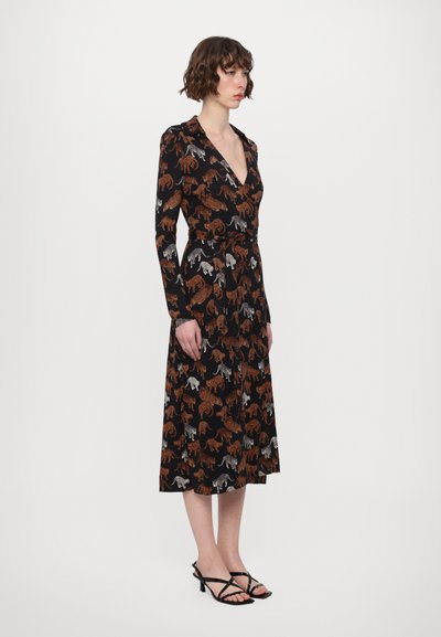 Diane von Furstenberg ABIGAIL MIDI DRESS - Rochie de zi - brown