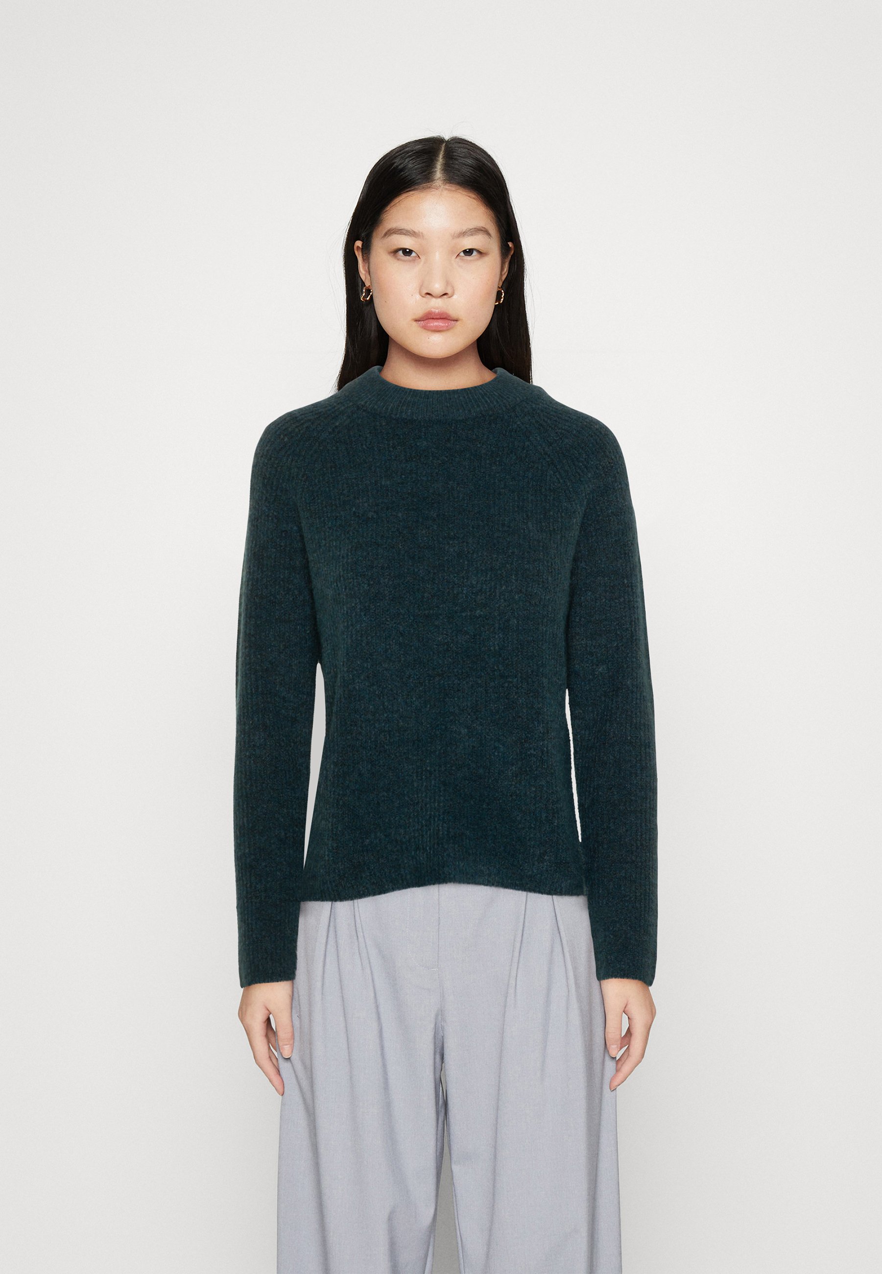 Jersey De Punto PIECES Para Mujer - Manga Larga, Cuello Alto, Diseño Sencillo Y Cómodo