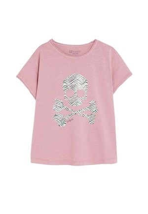 Scalpers, SCALPERS SCZEBRA SKULL TEE GIRLS - Camiseta estampada - pink