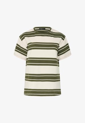 Yours Clothing, PLUS SIZE CASUAL TOPS - T-shirt print - khaki
