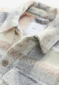 REGULAR FIT BORG CHECK  - Light jacket - light grey