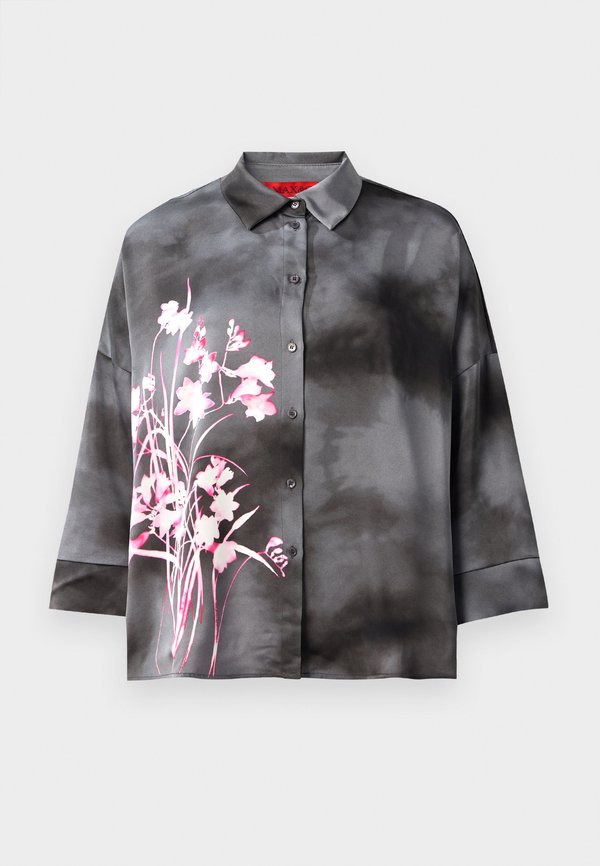 SBEMBO - Button-down blouse - anthrazit blumendruck3