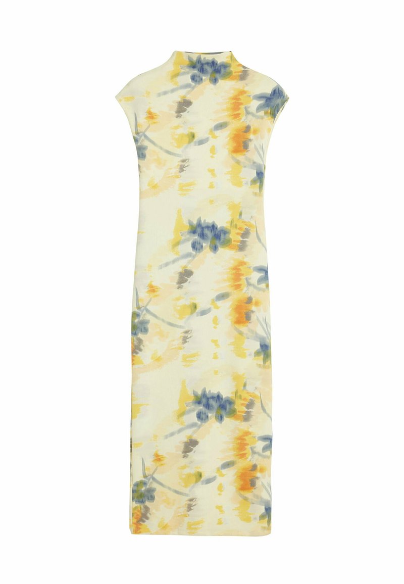 Robe Desigual ajustée S coton fleurs bleues - Vêtements