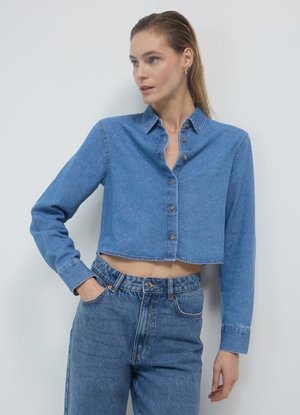 Calliope CROP IN - Hemdbluse - blu denim medio