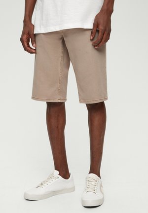 STRETCH - Jeansshort - sandstein