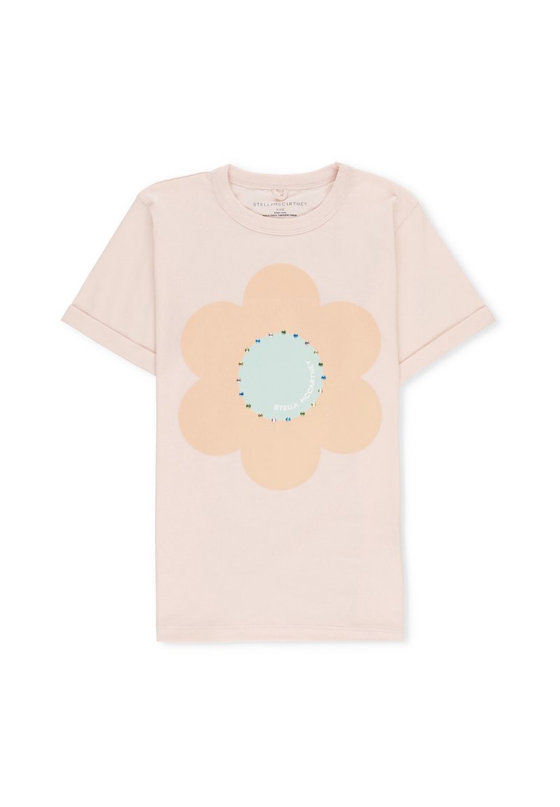 Stella McCartney Kids T-shirt print donkerroze
