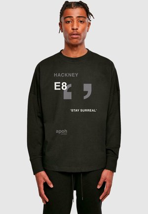 APOH - SURREAL HACKNEY SLOGAN OVERSIZED LONGSLEEVE - Langarmshirt - black