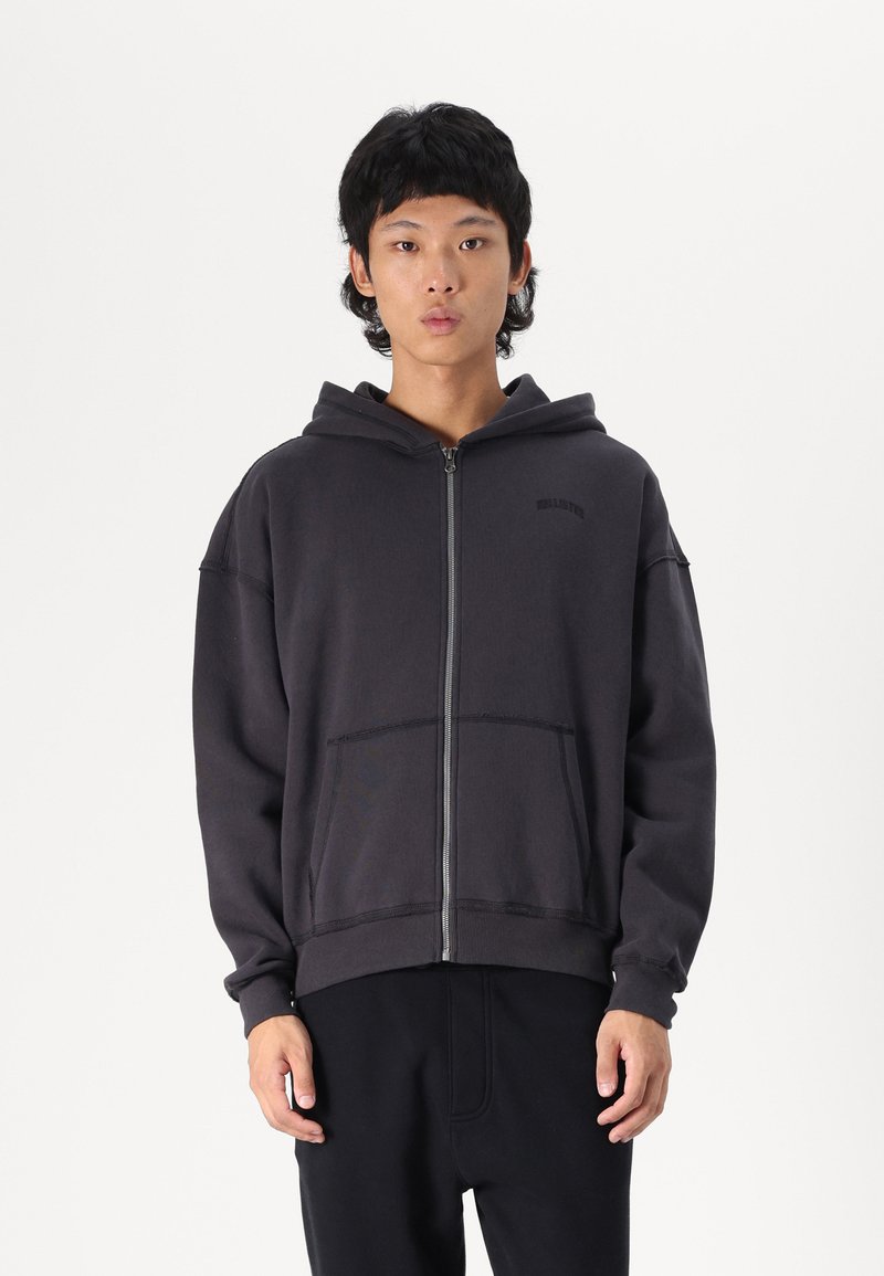 Hollister Co. BOXY LOGO - Mikina so zipsom - phantom