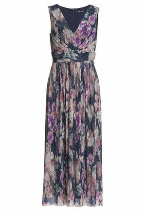 Swing, SWING COCKTAILKLEID AUS BEDRUCKTEM PLISSEE JERSEY MIT V-AUSSCHNITT - Koktailové šaty/večierkové šaty - navy   vintage pink