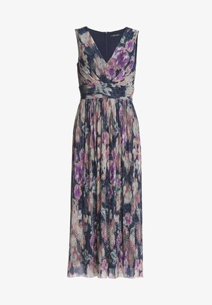 Swing, SWING COCKTAILKLEID AUS BEDRUCKTEM PLISSEE JERSEY MIT V-AUSSCHNITT - Robe de soirée - navy vintage pink