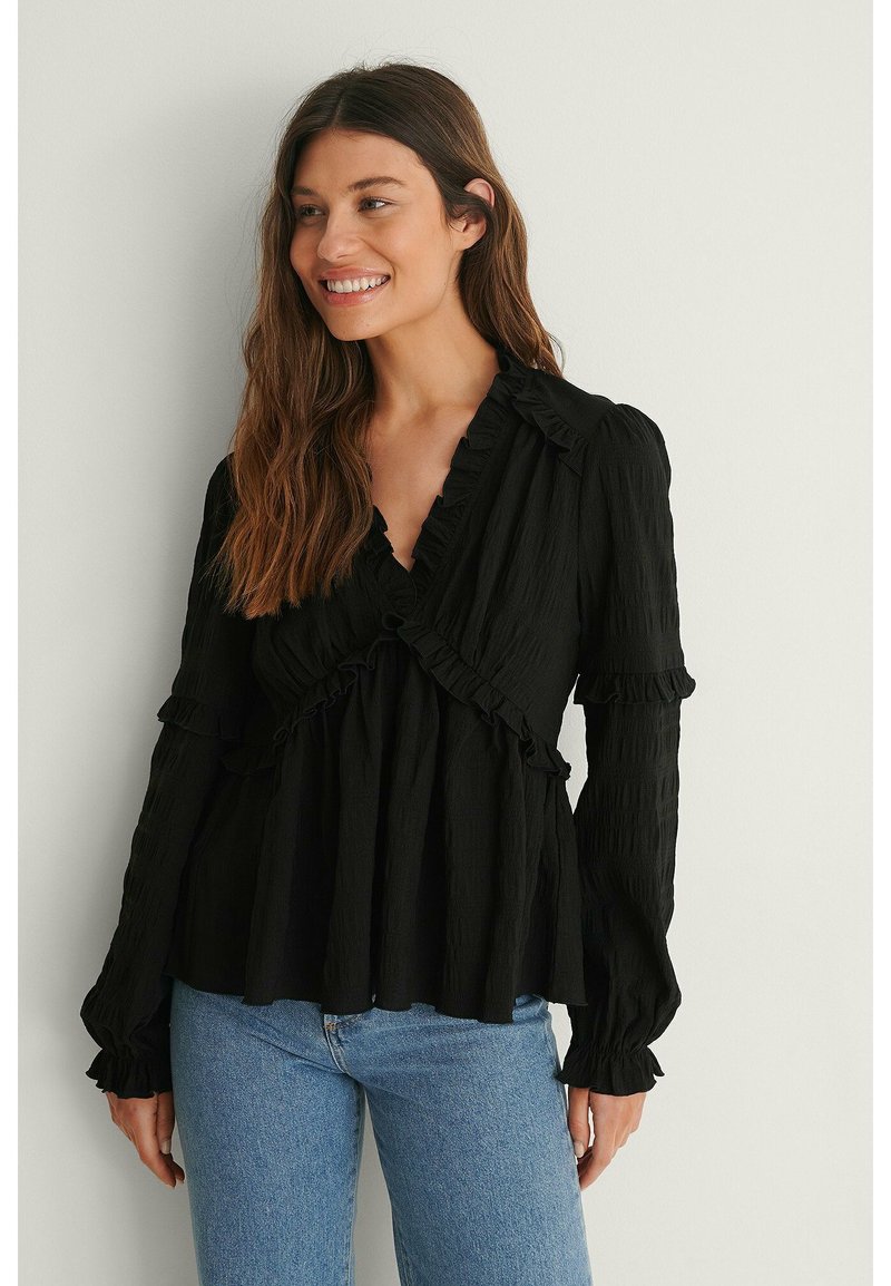 NA-KD Bluse - black