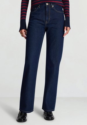 LUNGO TINTA UNITA - Jeans Straight Leg - blu denim scuro