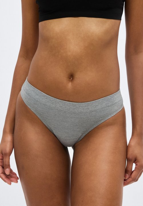 PUMA WOMEN SPORT STRING 2 PACK - Tanga - grey melange/lime — photo 2