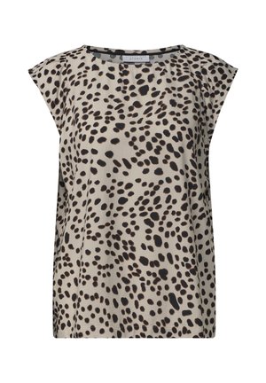 Street One Studio, DROPPED SHOULDER BLUSE MIT LEO-MUSTER - Blouse - black