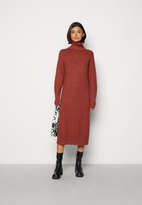 VILA VIRIL ROLL NECK MIDI - NOOS - Džemperkleita - red