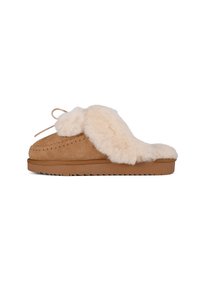 SHEEPSKIN FUR POMS - Pantuflas - tan