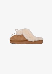 Loungeable SHEEPSKIN FUR POMS Pantuflas tan/tostado