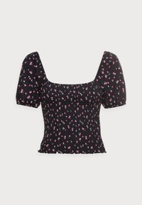 ONLY Petite T-shirt med print - black