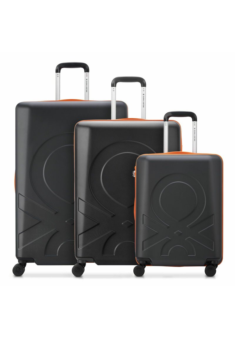 Delsey Paris UNITED COLORS OF BENETTON 4-ROLLEN KOFFERSET 3 TLG. - Set de valises - black