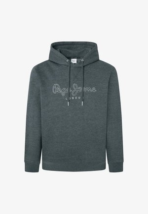 Hall mood, mis on valmistatud pehmest kangast, koos ees oleva tasku ja nööridega. Esiküljel on valge kursiivkirjas "Pepe Jeans London" logo.