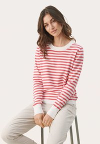Part Two GERTIE - Svetr - claret red stripe