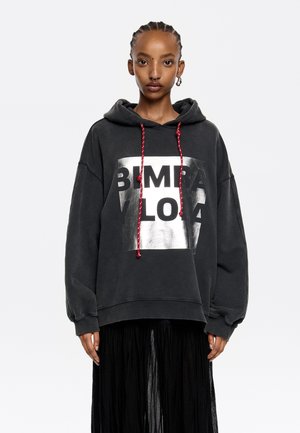 LOGO - Hoodie - black lavado