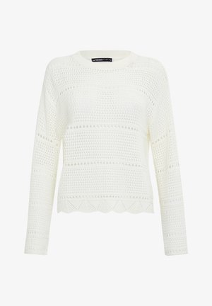 Threadbare THB MELBOURNE POINTELLE CROCHET - Trui - white