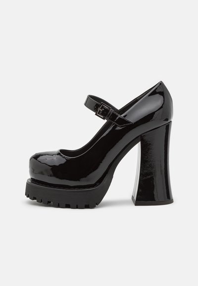 MOSCHINO Čevlji s platformo in peto - nero