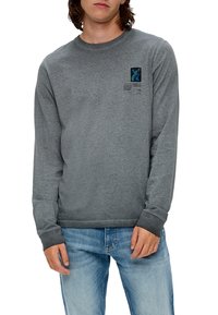 QS MIT APPLIKATION - Langarmshirt - grau