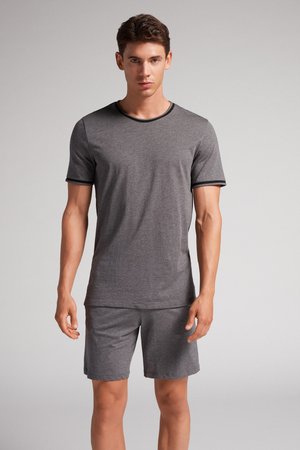 Intimissimi CREW NECK - Pyjama - grafite mel